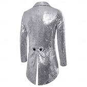 billige Topper-disco 1980erne ملابس السهرة للرجال tailcoat Disk Paljetter Kostyme Herre Karnevalskostyme Halloween Karneval Maskerade Aftenselskap Nattklubb Pride-parade Voksne Frakk