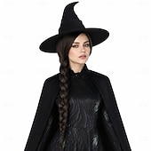tanie Peruki z postaciami z filmów-Syntetyczna Peruka Cosplay Filmowa Elphaba Peruki Kostiumowe Dla Dorosłych Kobiet Rola Włosy Na Halloween