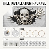 billiga Garageportskydd-Halloween-spöklikt garageportsskydd, läskigt spöke med blodspår och "jag ser dig"-tryck, obehaglig skräckdekoration för utomhusträdgård, hus eller fest 2025