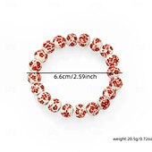 abordables Bracelets-Bracelet de perles Géométrique Séries de totem Mode Bracelet Bijoux Bleu Rouge bordeaux Violet pour Quotidien