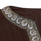 preiswerte Oberteile-Mittelalterlich Renaissance 17. Jahrhundert Hemd Tunika Pirat Krieger Ritter Wikinger Keltischer Ritter Bestickt Stickerei Kostüm Herren Vikinger Fantasie Halloween Maskerade Leistung Maskerade LARP