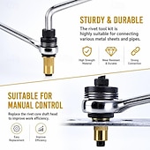 economico set di punte da trapano-Set di utensili per rivetti in acciaio al carbonio, testa per rivetti, kit di rivetti filettati M3, M4, M5, M6, M8, accessorio per rivettatrice manuale per officine di riparazione auto.