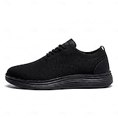 ieftine Pantofi casual cu șireturi-Pantofi sport casual business pentru bărbați, respirabili, tricotați, cu șireturi, ușori și confortabili, pentru birou, călătorii, plimbări zilnice, ținute smart casual și weekend