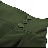 voordelige Bodems-Retro vintage Jaren '50 rockabilly Lange Lengte Swing rok Effen Kleur Kostuum Dames Maskerade Casual Alledaagse kleding Teaparty Volwassenen Rok