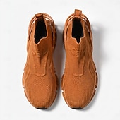 abordables Zapatillas Informales-Zapatillas deportivas de punto transpirables para hombre, ligeras y sin cordones, ideales para caminar y correr, para uso casual, viajes, fitness, actividades al aire libre y comodidad diaria.
