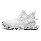 abordables Zapatillas Informales-Zapatillas deportivas de punto transpirables para hombre, ligeras y sin cordones, ideales para caminar y correr, para uso casual, viajes, fitness, actividades al aire libre y comodidad diaria.