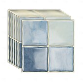 abordables Papel pintado-24 adhesivos 3D para azulejos de pared, adhesivos autoadhesivos para salpicaderos con efecto de azulejo y patrón a cuadros, paneles de pared impermeables y removibles para cocina, dormitorio, sala de