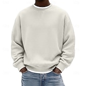 economico Felpe di base-Per uomo Maglia Felpa a nido d'ape Felpa con cappuccio Rosso bordeaux Nero Bianco Verde chiaro Blu marino Girocollo Semplice Testurizzato Casuale Quotidiano Sport &amp; Outdoor Poliestere Streetwear Cool