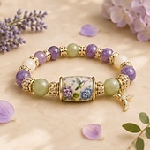  Kolibri-Garten-Glaubensarmband, limitierte Auflage 2026, inspirierendes christliches Perlenarmband mit Kolibri &Blumenanhänger, Bibelvers aus Psalm 46,10, Geschenkidee für Frauen, religiöser Schmuck