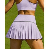 ieftine Fuste și pantaloni scurți pentru femei-Pentru femei Mată Fustă casuală Fuste de tenis cu pantaloni scurți Bandă reflectorizantă talie largă Confortabil la umezeală Respirabil Tenis Alergat Pickleball Alb Roz Albastru Îmbrăcăminte de tenis