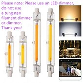 abordables Luces LED de tubo-1 bombilla led tipo j de 118mm, 78mm, 10w, 1000lm, r7s, t1, cuentas de mazorca, equivalente a halógeno de 100w, blanco frío cálido, ángulo de haz de 360°, 110-240v