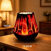 voordelige Binnenshuis- en feestverlichting-Halloween-kerstprojectorlamp met realistisch vlammenpatroon, dynamische pompoen-, spook-, sneeuwvlok- en kerstmanprojectielamp, USB 5V-voeding, feestelijk nachtlampje voor slaapkamer en woonkamer.