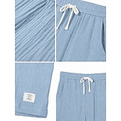 economico Vacanza-Per uomo Shorts Pantaloncini Estivi Shorts da Spiaggia Pantaloncini casual Coulisse Elastico in vita Tinta unica Testurizzato Comodità Traspirante Corto Casuale Quotidiano All'aperto Moda Retr
