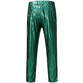 baratos Conjuntos-Conjunto Retro Vintage Discoteca Anos 80 Roupa Manga Comprida Discoteca Metálico Brilhante Fantasia Homens Fantasia de Carnaval Dia Das Bruxas Carnaval Baile de Máscaras Festa Espetáculo Boate Adulto