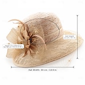 preiswerte Fascinators &amp; Hüte-Elegant Retro Vintage Derby Kopfschmuck Hut Kirchenhut Dame Edelfrau Kostüm Damen Valentinstag Derby Hochzeitsfeier Ascot Erwachsene Hut Frühling &amp; Sommer