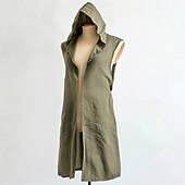 cheap Outfits-Retro Vintage Medieval Renaissance Waist Belt Hooded Cloak Arm Guards Sleeveless Archer Ranger Solid Color Fancy Dress Men's Fantasy Masquerade Party Renaissance Fair LARP Adults' Cloak Waist Belt