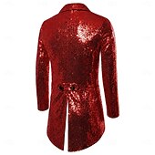 billige Topper-disco 1980erne ملابس السهرة للرجال tailcoat Disk Paljetter Kostyme Herre Karnevalskostyme Halloween Karneval Maskerade Aftenselskap Nattklubb Pride-parade Voksne Frakk