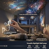 cheap Indoor &amp; Party Lighting-USB Star Projector Night Light, 5D Holographic Galaxy and Ocean Projector with Projection Films, 360° Adjustable Plug-in Ceiling Light for Bedroom, Car, Kids Room Decor