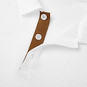 cheap Men's Classic Polo-Men's Polo Cooling Ice Silk Seersucker Polo Shirts Casual Business Ribbed Polo Collar Short Sleeve Fashion Basic Solid Color Buttons Summer Spring &amp;  Fall Regular Fit White Black Navy Blue Light Blue