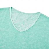  Herren T Shirt Strick-T-Shirt T-Shirt Kurzarm V Ausschnitt Sommer Einfarbig Mode Leicht Basic Netz Gestrickt Lässig Urlaub Straße Schwarz Purpur Grün Top T-Shirt für Herren
