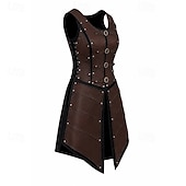 ieftine Rochie-Medieval Renascentist Rochii Arme si Armuri Γιλέκο Războinic Fecioara scutului Barbar Costume de fancy Pentru femei Viching Fantezie Halloween Carnaval Performanță LARP Ren Faire Adulți Rochie