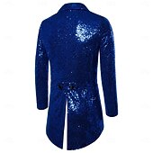 billige Topper-disco 1980erne ملابس السهرة للرجال tailcoat Disk Paljetter Kostyme Herre Karnevalskostyme Halloween Karneval Maskerade Aftenselskap Nattklubb Pride-parade Voksne Frakk