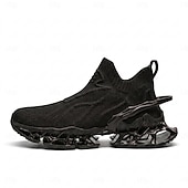 abordables Zapatillas Informales-Zapatillas deportivas de punto transpirables para hombre, ligeras y sin cordones, ideales para caminar y correr, para uso casual, viajes, fitness, actividades al aire libre y comodidad diaria.