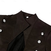 ieftine Îmbrăcăminte exterioară-Medieval Renascentist Steampunk Geacă Palton Mâneci Lungi Vampiri Aventurier Doctorul ciumei Costume de fancy Bărbați Steampunk Halloween Carnaval Mascaradă Petrecere / Seara Târgul Renașterii LARP