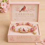  Love, Remembrance & Cardinal Blessings 2026 Limited Edition Bracelet, Bird Beaded Bracelet, Inspirational Jewelry Gift for Women, Memorial Keepsake, Sympathy Gift