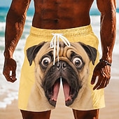 economico Animali &amp; Uccelli-Per uomo Animale mucche Costumi da bagno Costumi da bagno Pantaloncini da bagno Pantaloncini da Surf Misura del girovita medio Divertente Quotidiano Vacanza al Mare Tasche Laterali fodera in rete