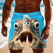  Herren Tiermotiv Fisch Badehosen Badeanzüge Badeshorts Boardshorts Mittlere Taille Lustig Täglich Outdoor Seitentaschen Netzfutter Elastischer Kordelzug in der Taille Designer Bekleidung