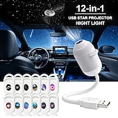 cheap Indoor &amp; Party Lighting-USB Star Projector Night Light, 5D Holographic Galaxy and Ocean Projector with Projection Films, 360° Adjustable Plug-in Ceiling Light for Bedroom, Car, Kids Room Decor