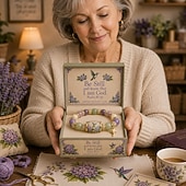  Kolibri-Garten-Glaubensarmband, limitierte Auflage 2026, inspirierendes christliches Perlenarmband mit Kolibri &Blumenanhänger, Bibelvers aus Psalm 46,10, Geschenkidee für Frauen, religiöser Schmuck