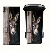 baratos Adesivos de Parede-Adesivos para lixeira com desenho de burro (2 unidades), adesivos fofos de animais para decoração de lixeiras, adesivos de vinil removíveis e à prova d'água para lixeiras de casa, cozinha, banheiro e