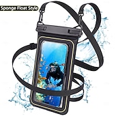 preiswerte wasserdichte Handytasche-Universelle, schwimmfähige und wasserdichte Handyhülle, IP68-zertifizierte Unterwasser-Trockentasche mit Trageband für iPhone 17, 16, 15 Pro Max, Samsung S26, S25 Ultra, Pixel – klares Kamerafenster