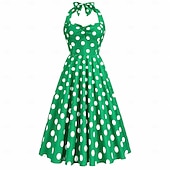 economico Vestiti-Anni 1950 Retrò Vintage Rockabilly Vestito Abito Swing Pois Costume Per donna Carnevale Mascherata Abbigliamento quotidiano Addio al Nubilato Adulti Vestito Abiti per il ritorno