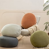 cheap Throw Pillows,Inserts &amp; Covers-Ultra Soft Suede Pebble Throw Pillow, Fluffy Rock Shaped Floor Seating Cushion, Cute Novelty Stone Hugging Pillow for Sofa, Bedroom &amp; Home Decor
