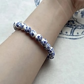 abordables Bracelets-Bracelet de perles Géométrique Séries de totem Mode Bracelet Bijoux Bleu Rouge bordeaux Violet pour Quotidien