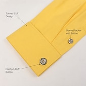 tanie Koszule męskie-Męskie Koszula Koszule eleganckie Francuskie koszule z mankietami Równina Biznes Ślub Różowy + fioletowy Niebieski + jasnoniebieski Żółty + niebieski Żółty + różowy Długi rękaw Kołnierz Na każdy sezon