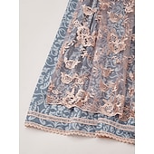 cheap Dirndl Dresses-Oktoberfest Dirndl Dress Midi Length Lace Maid Romantic Bavarian Munich Wiesn Women's Traditional Style Cloth Without Blouse (60CM)