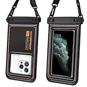preiswerte wasserdichte Handytasche-Universelle, schwimmfähige und wasserdichte Handyhülle, IP68-zertifizierte Unterwasser-Trockentasche mit Trageband für iPhone 17, 16, 15 Pro Max, Samsung S26, S25 Ultra, Pixel – klares Kamerafenster