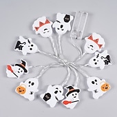 cheap Indoor &amp; Party Lighting-Halloween String Lights, 19.7FT 40 LED Cute Ghost Pumpkin Bat Fairy Lights, USB or AAA Battery Powered Halloween Decorations for Bedroom Living Room Party Indoor Decor