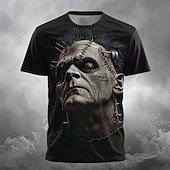 economico T-shirt 3D da Uomo-Per uomo Illusione ottica Zombi 3D Maglietta Manica Corta maglietta Stampa 3D Girocollo Camicia Esagerato Designer Orrore Club Feste Streetwear Blu 1 2 Estate Primavera Tutte le stagioni Abbigliamento