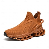 abordables Zapatillas Informales-Zapatillas deportivas de punto transpirables para hombre, ligeras y sin cordones, ideales para caminar y correr, para uso casual, viajes, fitness, actividades al aire libre y comodidad diaria.