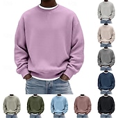 economico Felpe di base-Per uomo Maglia Felpa a nido d'ape Felpa con cappuccio Rosso bordeaux Nero Bianco Verde chiaro Blu marino Girocollo Semplice Testurizzato Casuale Quotidiano Sport &amp; Outdoor Poliestere Streetwear Cool