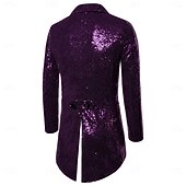 billige Topper-disco 1980erne ملابس السهرة للرجال tailcoat Disk Paljetter Kostyme Herre Karnevalskostyme Halloween Karneval Maskerade Aftenselskap Nattklubb Pride-parade Voksne Frakk