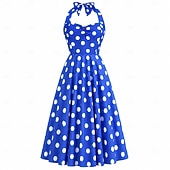 economico Vestiti-Anni 1950 Retrò Vintage Rockabilly Vestito Abito Swing Pois Costume Per donna Carnevale Mascherata Abbigliamento quotidiano Addio al Nubilato Adulti Vestito Abiti per il ritorno