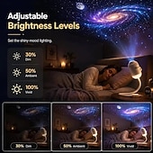 cheap Mood Lighting-USB Galaxy Projector Starry Night Light, Star Projector with Flexible Gooseneck &amp; 24 Films, 3 Brightness Levels Planet Ocean Sky Projector for Bedroom Car Decor, Creative Gift for Kids Adults