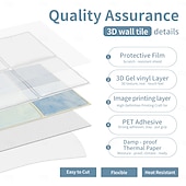 abordables Papel pintado-24 adhesivos 3D para azulejos de pared, adhesivos autoadhesivos para salpicaderos con efecto de azulejo y patrón a cuadros, paneles de pared impermeables y removibles para cocina, dormitorio, sala de
