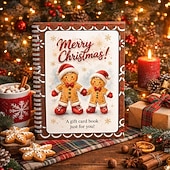  broșură cu felicitări cadou de Crăciun, suport pentru felicitări cadou de Crăciun cu 10 pagini, carte cu felicitări cadou de Crăciun Fericit pentru adulți, broșură cu felicitări cadou DIY, cadouri pentru ciorap de Crăciun, cadouri cu Moș Crăciun secret și